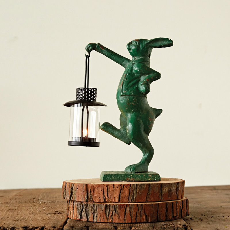 Charlton Home Cast Iron Rabbit Tealight Candle Holder & Reviews Wayfair